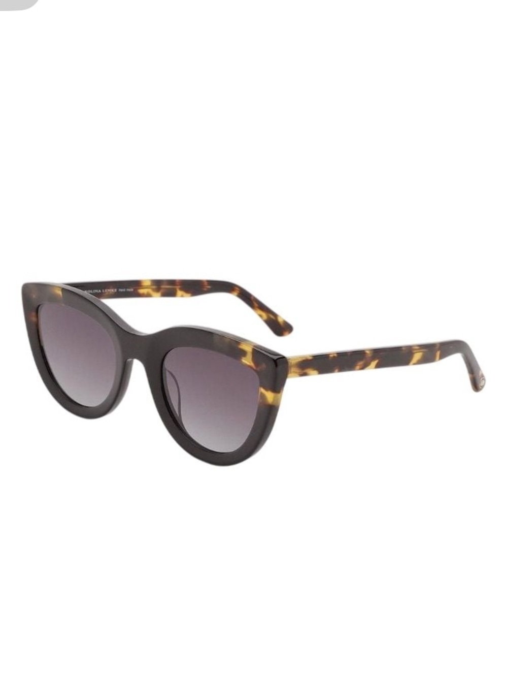 NEW Carolina Lemke Tape Black Demi Cat Eye Sunglasses